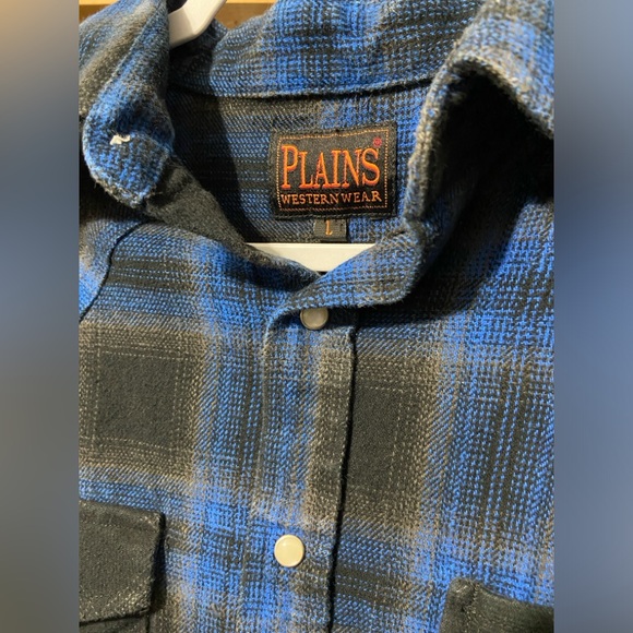 Vintage Plains Westen wear  flannel button up shirt - Picture 3 of 5